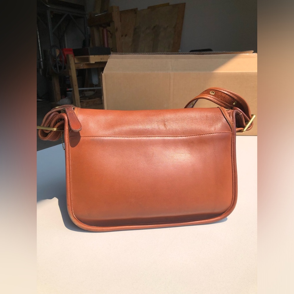 VINTAGE COACH #9951 BRITISH TAN LEATHER PATRICIA’S PURSE WITH HANGTAG - Picture 3 of 16